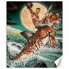 Tiger Shark Canvas 8  X 10  by redmaidenart