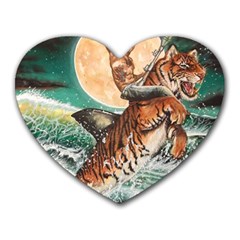 Tiger Shark Heart Mousepads by redmaidenart