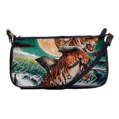 Tiger Shark Shoulder Clutch Bags by redmaidenart