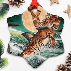 Tiger Shark Snowflake Ornament (two Sides)