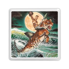 Tiger Shark Memory Card Reader (square)  by redmaidenart