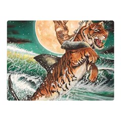 Tiger Shark Double Sided Flano Blanket (mini)  by redmaidenart