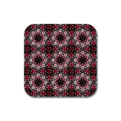 Oriental Ornate Pattern Rubber Square Coaster (4 Pack)  by dflcprints