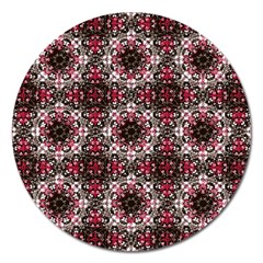 Oriental Ornate Pattern Magnet 5  (round) by dflcprints