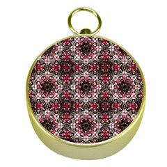 Oriental Ornate Pattern Gold Compasses by dflcprints