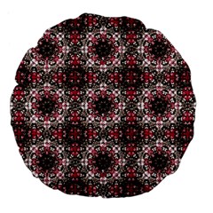 Oriental Ornate Pattern Large 18  Premium Flano Round Cushions by dflcprints