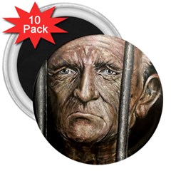 Old Man Imprisoned 3  Magnets (10 Pack)  by redmaidenart