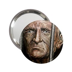 Old Man Imprisoned 2 25  Handbag Mirrors by redmaidenart