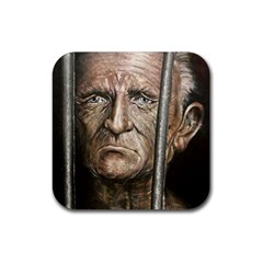 Old Man Imprisoned Rubber Coaster (square) 