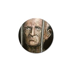 Old Man Imprisoned Golf Ball Marker by redmaidenart