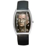 Old Man Imprisoned Barrel Style Metal Watch Front