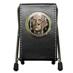 Old Man Imprisoned Pen Holder Desk Clocks by redmaidenart