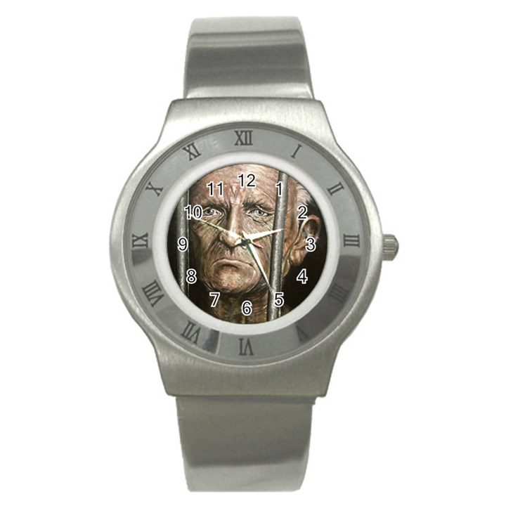 Old Man Imprisoned Stainless Steel Watch