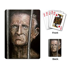 Old Man Imprisoned Playing Card by redmaidenart