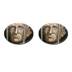 Old Man Imprisoned Cufflinks (oval) by redmaidenart