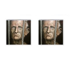 Old Man Imprisoned Cufflinks (square)