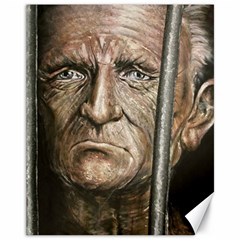 Old Man Imprisoned Canvas 11  X 14   by redmaidenart