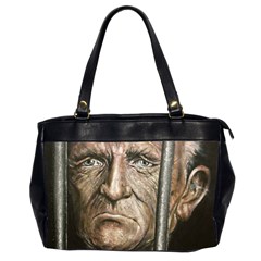 Old Man Imprisoned Office Handbags (2 Sides)  by redmaidenart