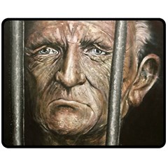 Old Man Imprisoned Fleece Blanket (medium)  by redmaidenart