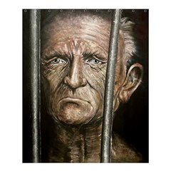 Old Man Imprisoned Shower Curtain 60  X 72  (medium)  by redmaidenart