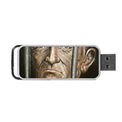 Old Man Imprisoned Portable Usb Flash (one Side) by redmaidenart