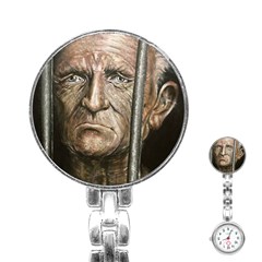 Old Man Imprisoned Stainless Steel Nurses Watch by redmaidenart