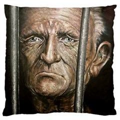 Old Man Imprisoned Large Flano Cushion Case (two Sides) by redmaidenart