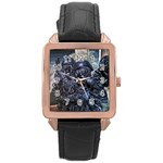 More Pepper Rose Gold Leather Watch  Front