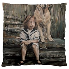 An Old Friend Large Cushion Case (two Sides) by redmaidenart