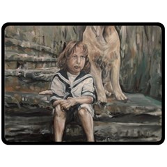 An Old Friend Double Sided Fleece Blanket (Large) 