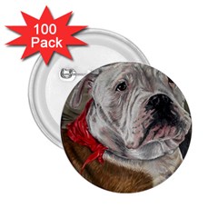 Dog Portrait 2 25  Buttons (100 Pack)  by redmaidenart