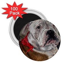 Dog Portrait 2 25  Magnets (100 Pack)  by redmaidenart