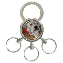 Dog Portrait 3-ring Key Chains by redmaidenart