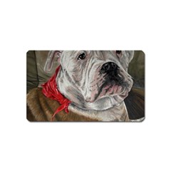 Dog Portrait Magnet (name Card) by redmaidenart