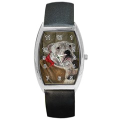 Dog Portrait Barrel Style Metal Watch by redmaidenart