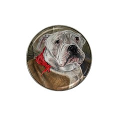 Dog Portrait Hat Clip Ball Marker (10 Pack) by redmaidenart