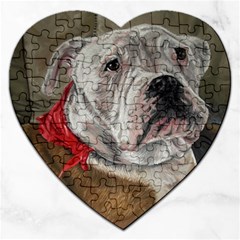 Dog Portrait Jigsaw Puzzle (heart) by redmaidenart