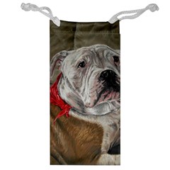 Dog Portrait Jewelry Bag by redmaidenart