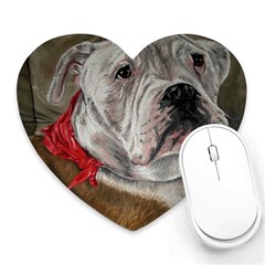 Dog Portrait Heart Mousepads