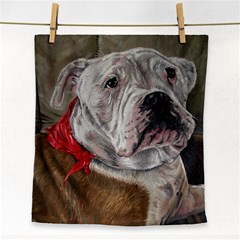 Dog Portrait Face Towel by redmaidenart