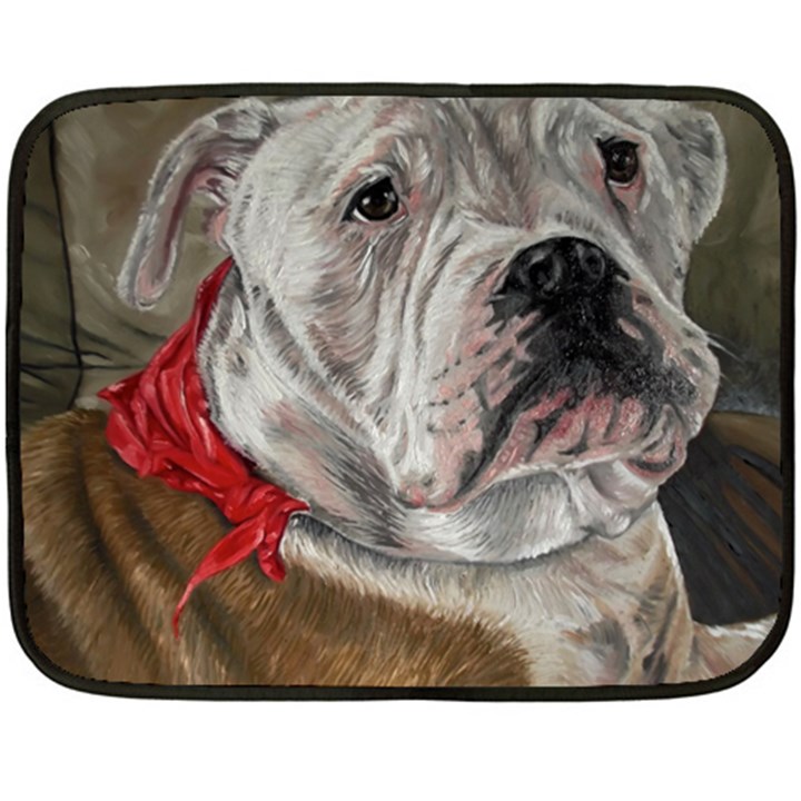 Dog Portrait Double Sided Fleece Blanket (Mini) 