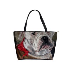 Dog Portrait Shoulder Handbags by redmaidenart