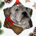 Dog Portrait Snowflake Ornament (Two Sides) Front