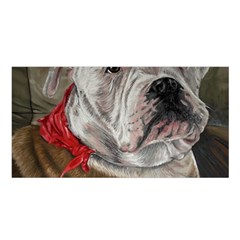 Dog Portrait Satin Shawl by redmaidenart