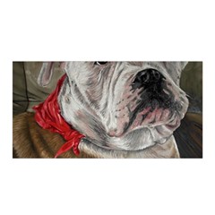 Dog Portrait Satin Wrap by redmaidenart