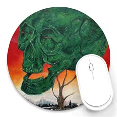 Skull Hedge Round Mousepads by redmaidenart