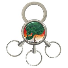 Skull Hedge 3-ring Key Chains by redmaidenart