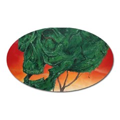 Skull Hedge Oval Magnet by redmaidenart