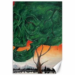 Skull Hedge Canvas 12  X 18   by redmaidenart