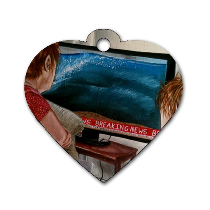 Breaking News Dog Tag Heart (One Side)